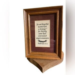 Wooden Framed Inspirational Quote Plaque